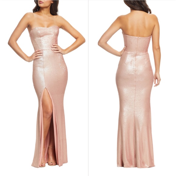 Dress the Population Dresses & Skirts - Dress the Population Ellen Strapless Sequin Dress